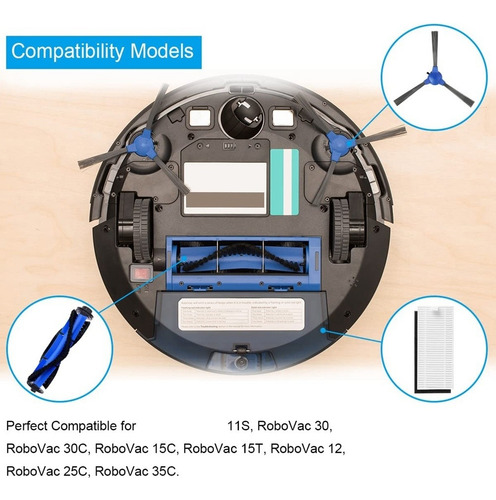 Cepillo Principal Con Filtro Hepa Lateral Para Eufy Robovac