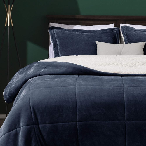 Basic Beyond Queen Comforter Set - Luxury Micromink Sherpa F