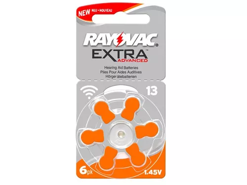 Pack 10 Pila Audifono Tamaño 13 Rayovac Extra Advanced 6 Uni