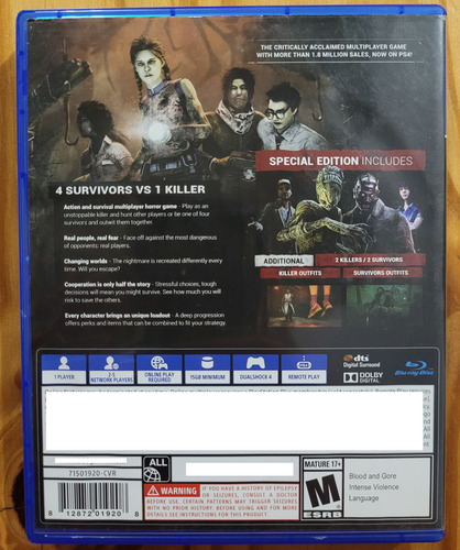 Dead By Daylight Playstation 4 Ps4 Requiere Internet Y Plus (Usado)