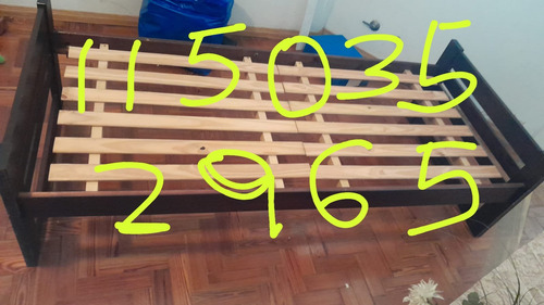 Cama De Madera De 1 Plaza Excelente Estado Marrón (Usado)