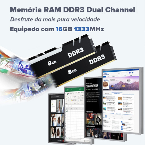 Computador Slim Intel Core I7 16gb Ssd 480gb 19 Strong Tech
