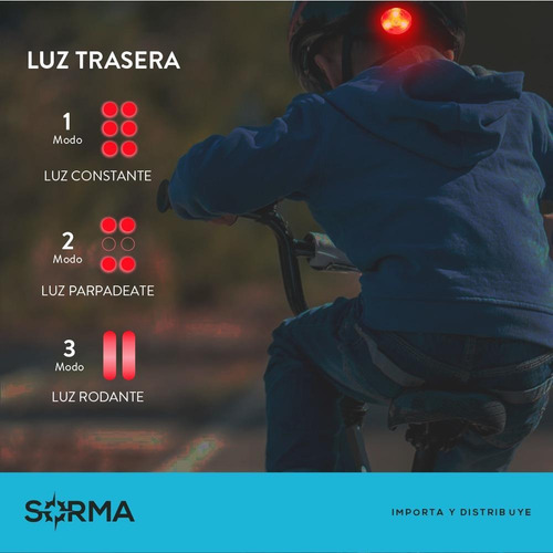 Imagen 7 de 10 de Casco De Bicicleta Niños Desmontable Con Luz Trasera