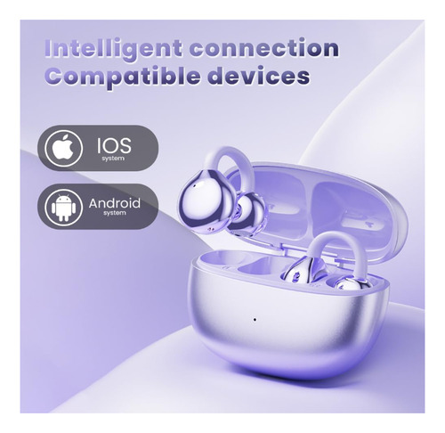 Auriculares Bluetooth Abiertos Tipo Clip M108 Con Cápsula Esférica, Enc De Cancelación De Ruido, Resistentes Al Agua/sudor, Control Por Voz Y Baja Latencia Para Gaming