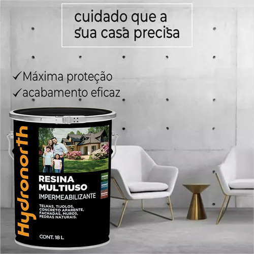 Resina Acrilica Base Solv. Secagem Rapida Hydronorth Cinza