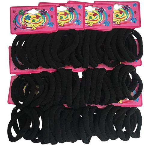 Kit 360 Elásticos Preto Xuxinha Para Cabelo Infantil