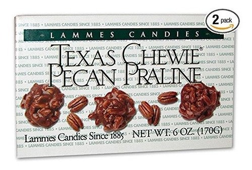 Lammes Caramelos De Texas Chewie Pecan Praliné (pack De 2), 