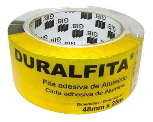 Fita Adesiva Alumínio Duralfita 48x25m Fixa Manta Térmica