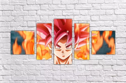 Quadro Decorativo Desenho Anime Dragon Ball Goku Decorar Mosaico