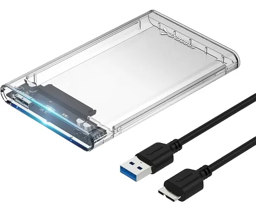 Caja Externa Case Disco Duro Sata 2.5 Usb 3.0 Transparente