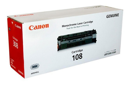 Toner Canon 108 (0266b001) Negro Lbp 3300/3360