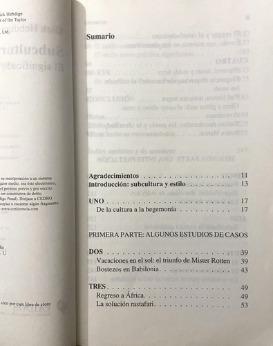 Subcultura Dick Hebdige El Significado Del Estilo (Reacondicionado)