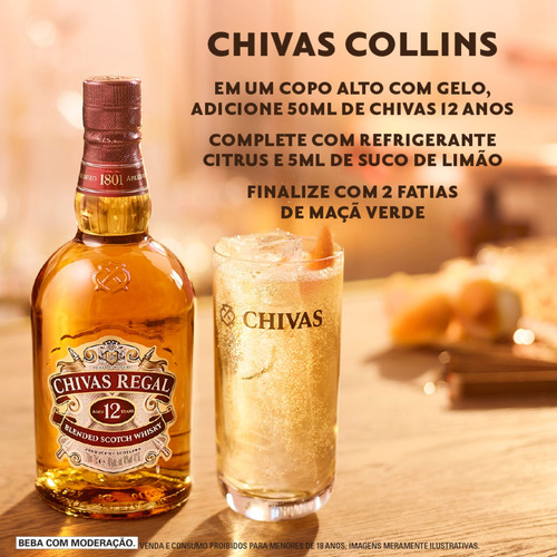 Whisky Chivas Regal Blended Scotch 12 Años 750ml Fiesta