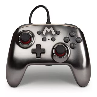 Controle joystick ACCO Brands PowerA Enhanced Wired Controller for Nintendo Switch mario silver