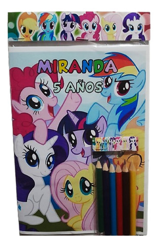 Libro Para Colorear Con 6 Lapices My Little Pony 