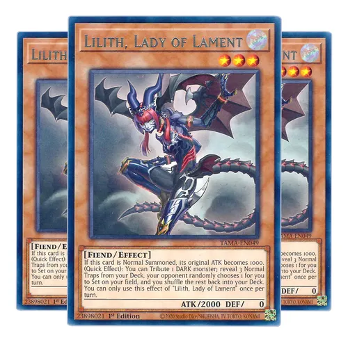 lilith lady of lament yugioh card Lilith, - TAMA-EN049 - Tactical Masters - Rare You can only use this effect of Lilith Loris, Lady of Lament |
