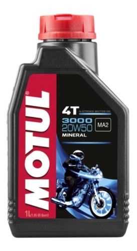 Aceite Motul 3000 4t Mineral 20w50 1l Moto Team Motorace