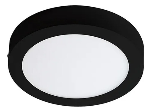 Plafon Panel Led 24w Aplicar Redondo Negro