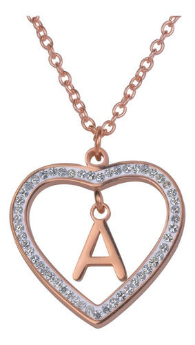 Collares Mujer Inicial Letras Corazón, Regalos Novia Luckyly