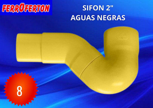 Sifon Completo 2  50mm Aguas Negras 2 Pzs