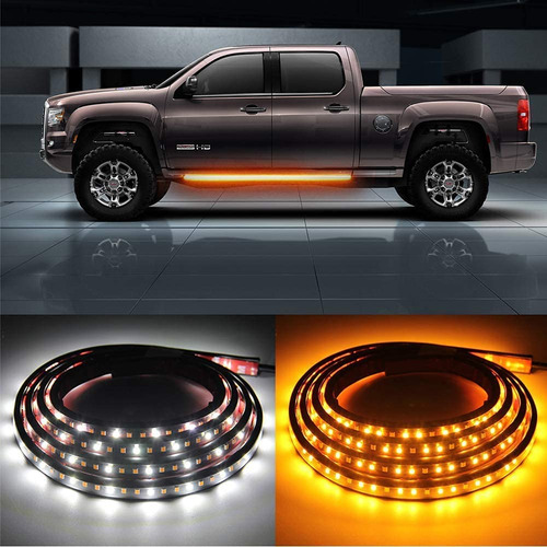 Opl5 2pcs Camión Led Running Board Lights Sequential Amber S