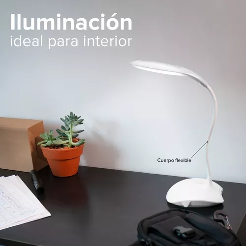 Lámpara Led de Escritorio Ajustable Recargable con Usb para Lectura