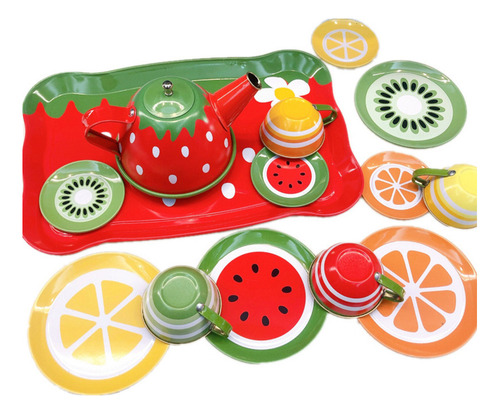 Set Juego 14pcs Tazas Y Tetera, Fiesta De Té, Cocina Niña