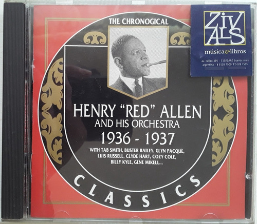 Cd Henrry Red Allen And His Orchestra - 1936-1937. Importa 