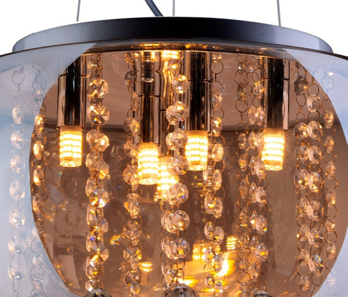 Imagem 6 de 8 de Lustre De Cristal Para Sala, Quarto 40cm Attractive Ambar