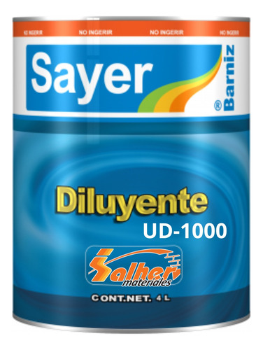 Diluyeente Dilusayer Para Poliuretanoo Ud-1000 4 Litros