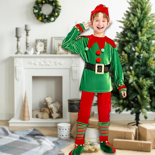 Conjunto De Disfraz De Navideño Para Niños Con Sombrero De