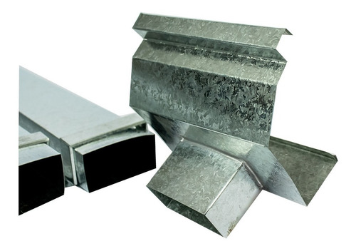 Imagen 2 de 9 de Zingueria Canaletas Galvanizadas 8 Mts Kit Completo P/ Armar