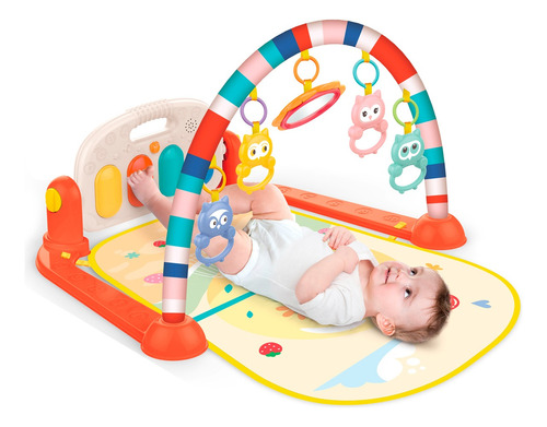 Gimnasio Piano Manta Con Sonajeros Para Bebe Luz Sonido