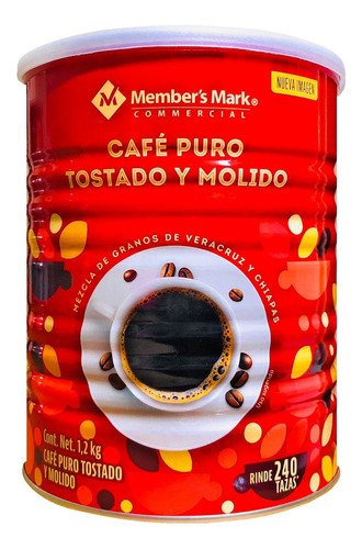 Cafe Puro Molido Members Mark 1.2 Kg Rinde 240 Tazas 