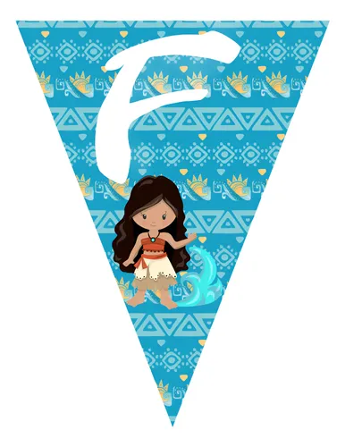 Kit Imprimible Felíz Cumpleaños Moana Banderín Cartel