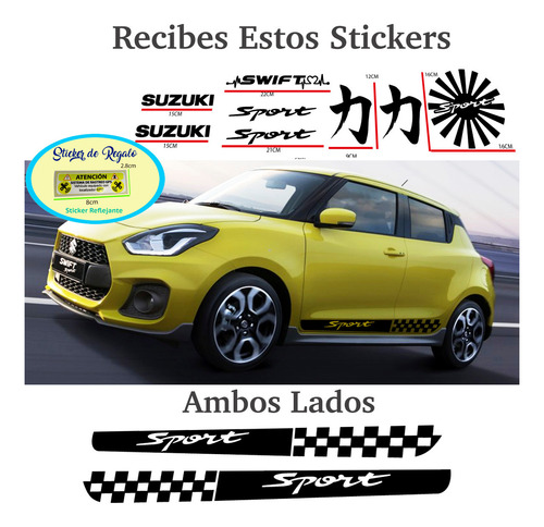 Stickers Calcomanias Para Auto Swift Sport Swift 6 Negro