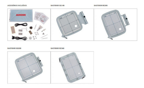 Bordadora Janome Mc 550e + Portacono Original Area 360x200mm