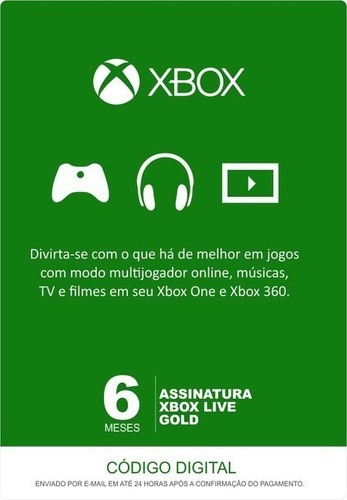 Xbox Live Gold 6 Meses Garantizados