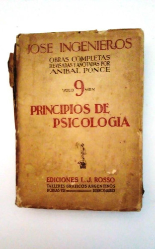 José Ingenieros: Principios De Psicologia - Ed1919 - Firmado