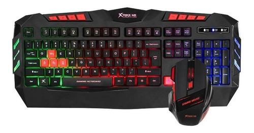 Kit Teclado Mouse Gamer Wired Usb Xtrike Me