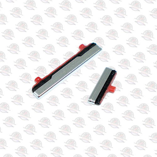 Kit Botones Externos Para Galaxy S21 Ultra G998 Blanco Plata