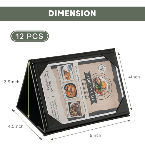 12 Piezas Cubre Menús De Mesa, Imagen Triangular De 3 Lados