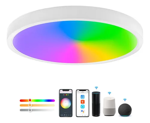 V Lámpara De Techo Inteligente Tuya Wifi Bluetooth Rgbcw 24w