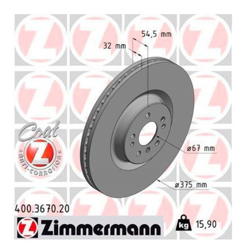 Par Disco De Freio Diant. Mercedes Gl 500 2006-2020 X164