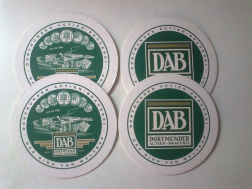 4 Posavasos Cerveza Dab,carton Doble Faz 