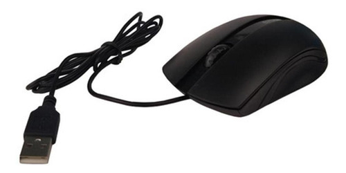 Mouse Com Fio Usb Óptico Mouse Pc Exbom Color 3d - Preto