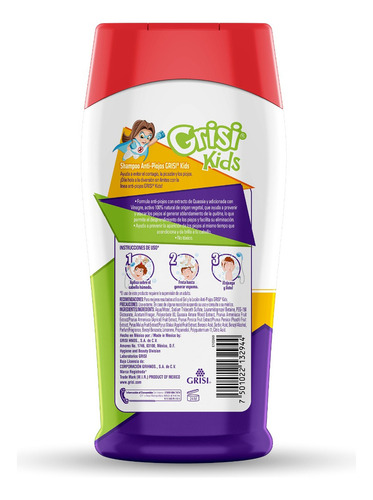 Shampoo Grisi Kids 2 En 1 Antipiojos 300ml