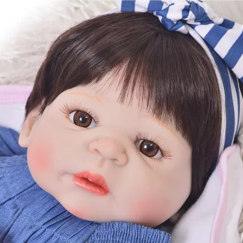 Mundo Brinquedos Bebe Reborn Real Silicone Banho Boneca Realista