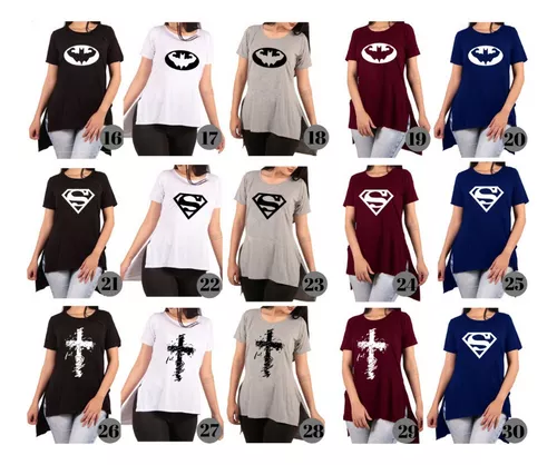 Kit 3 Camiseta Long Feminina Estampada Alongada Roupa Tumblr | Parcelamento  sem juros