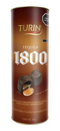 Chocolates Turin Tequila 1800 Tubo 200g